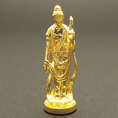 純金製ミニ仏像 聖観世音菩薩 高さ2.5cm
