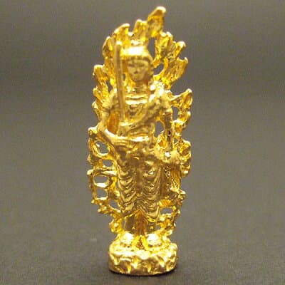 純金製ミニ仏像 不動明王 高さ2.6cm