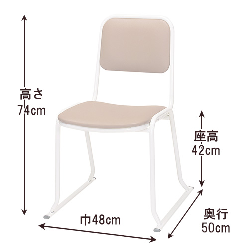 本堂用お詣り椅子 SH-420（スチールパイプ製）