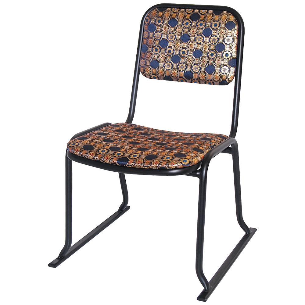 本堂用お詣り椅子(金襴) AL-350K（アルミ製）