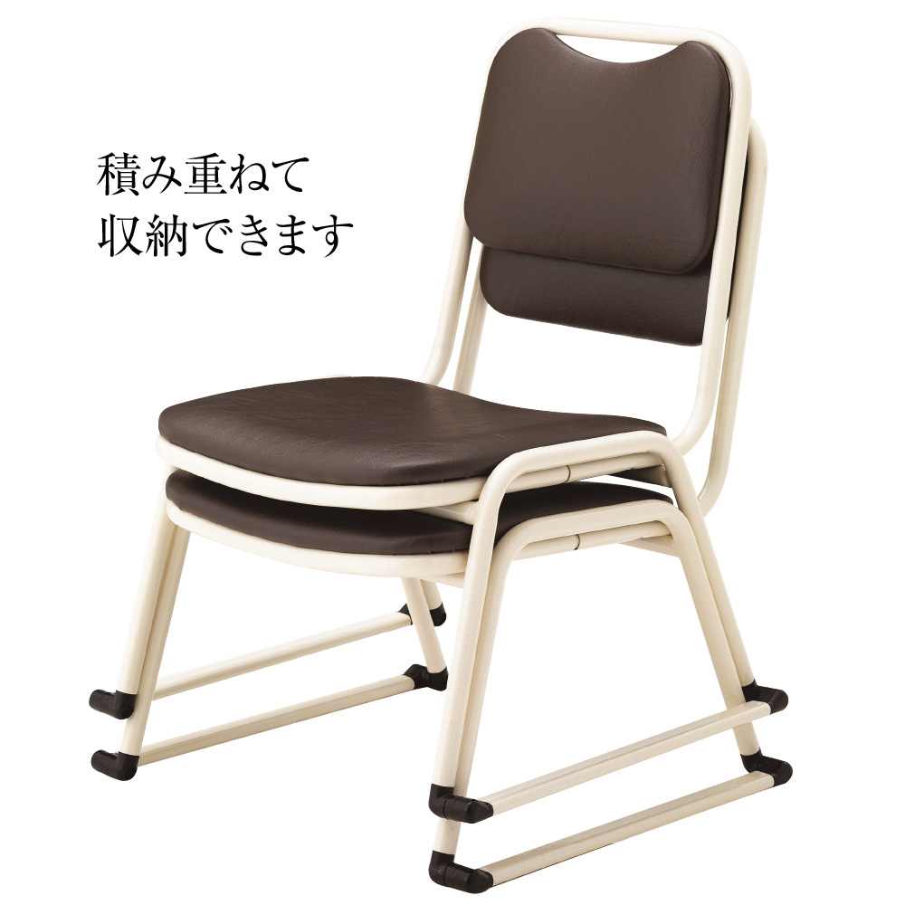 お参り椅子 ローシート ホワイト