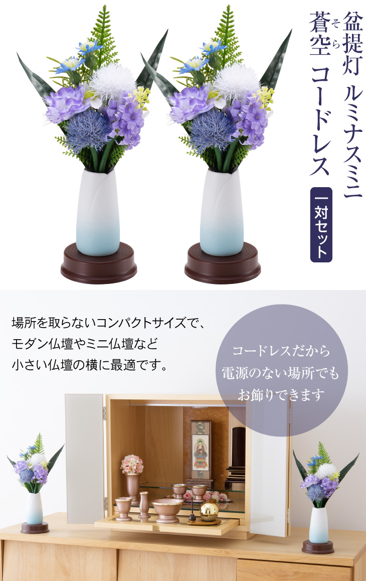 ルミナスミニ 蒼空(そら) コードレス 一対セット