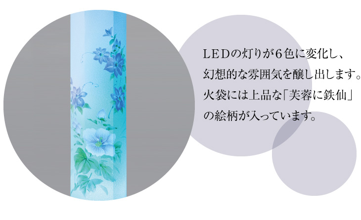 六華(ろっか) L 芙蓉に鉄仙 コードレス Y0413