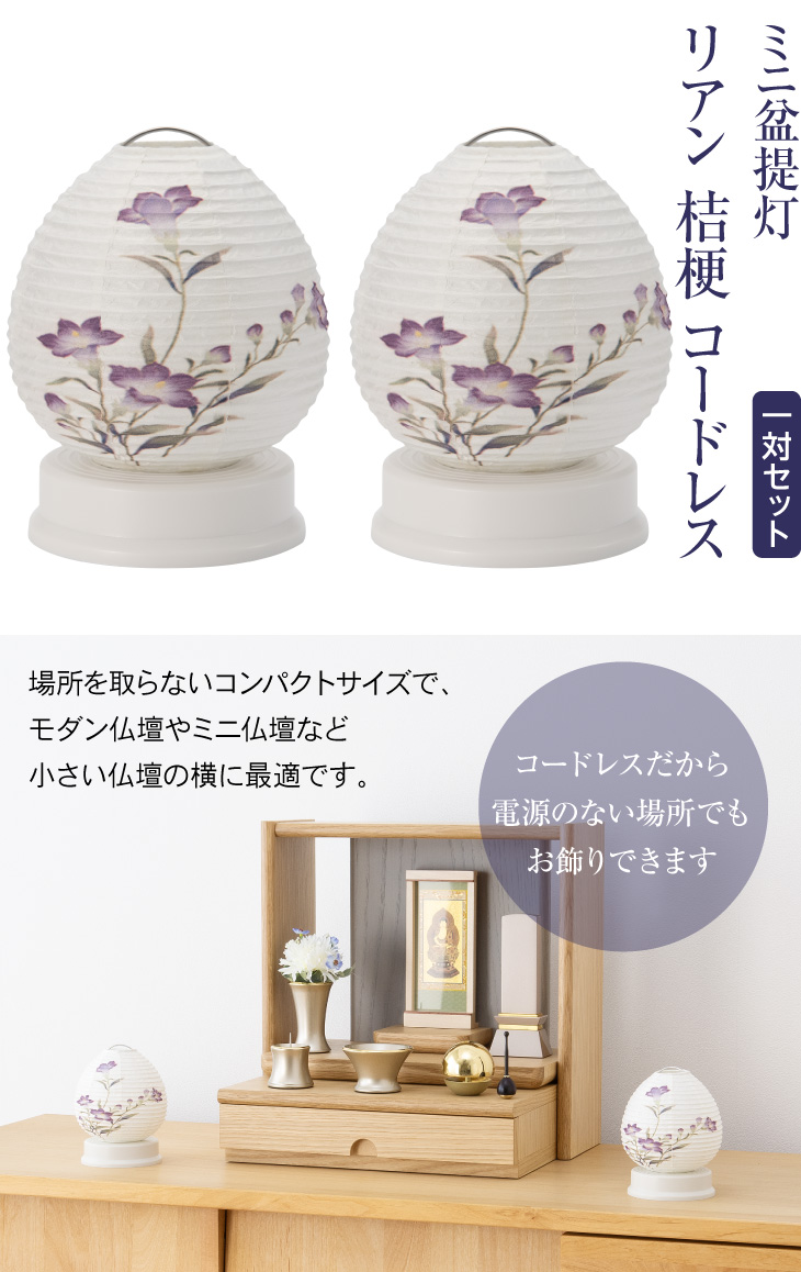 Lien(リアン) 桔梗 コードレス 一対セット
