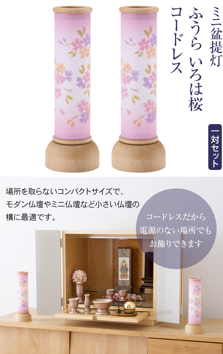 ふうら いろは桜 コードレス 一対セット