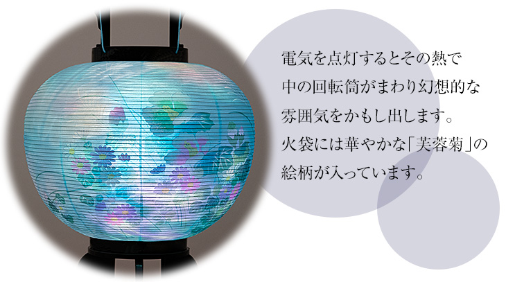 盆提灯 回転行灯10号 2602-2 一対セット(2個)