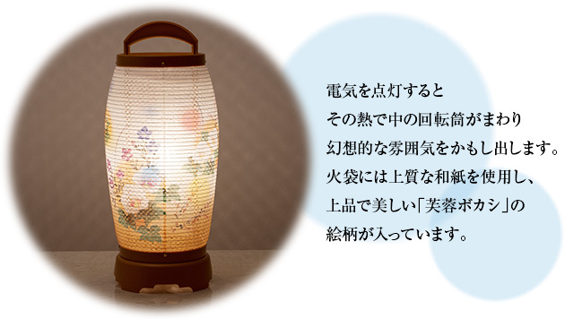 ミニお盆提灯 回転行灯 せいらん3号 2723(一個)