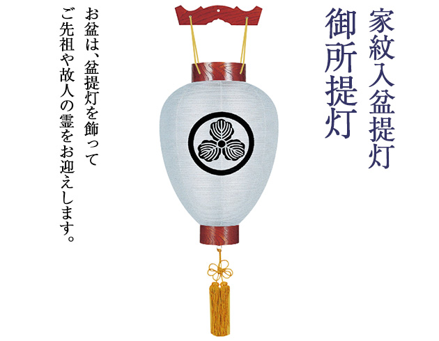家紋入盆提灯 御所提灯 3111-6