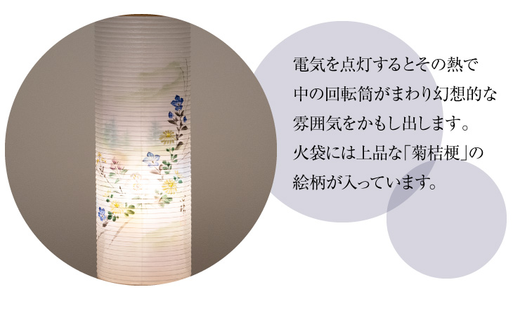 回転行灯 立花ナチュラル5号 3843