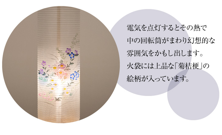 回転行灯 立花ナチュラル5号 3845