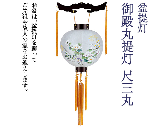 盆提灯 御殿丸提灯  尺三丸 4319