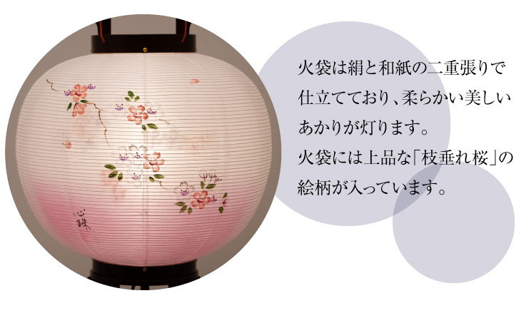 対柄盆提灯 大内行灯11号 7922-W