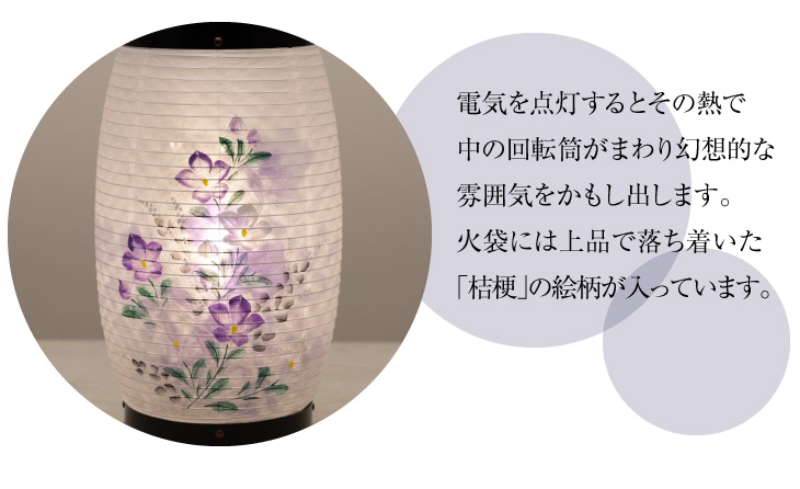 回転行灯 かぐや 桔梗 8941