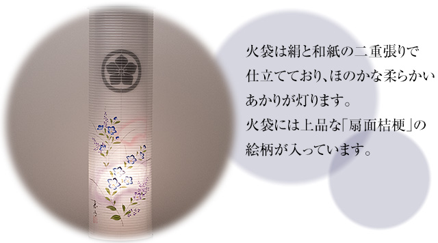 家紋入盆提灯 対柄 伸縮提灯 9929-W