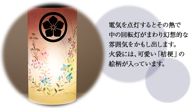 家紋入盆提灯 回転行灯 ひかり2号 9936-1(一個)