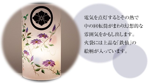 家紋入盆提灯 対柄 ひかり9号 9939-W