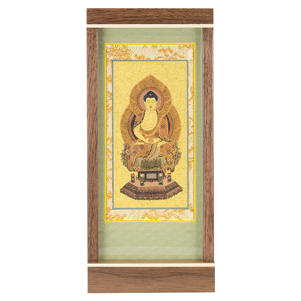 モダン掛軸 エンフレーム 釈迦如来(曹洞宗・臨済宗) ウォールナット