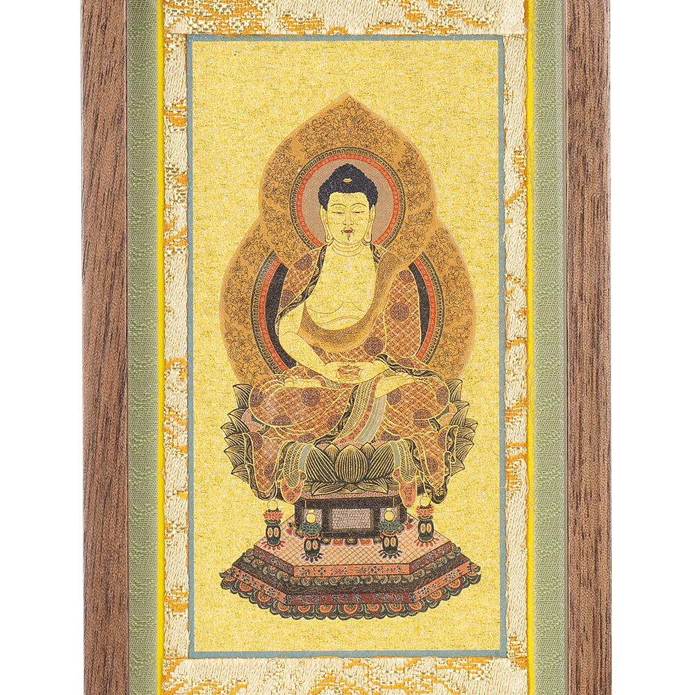 モダン掛軸 エンフレーム 釈迦如来(曹洞宗・臨済宗) ウォールナット