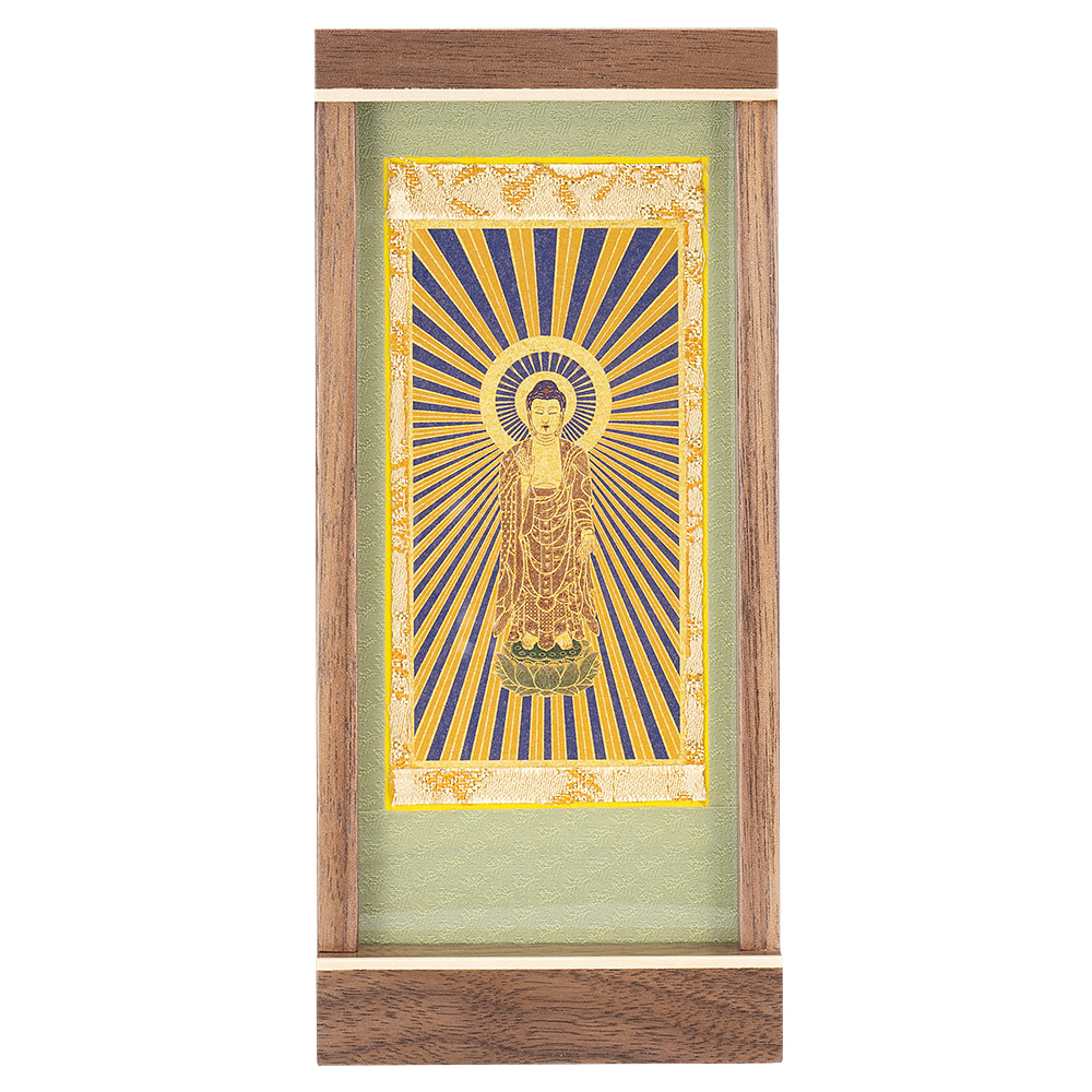 モダン掛軸 エンフレーム 東阿弥陀如来(真宗大谷派) ウォールナット