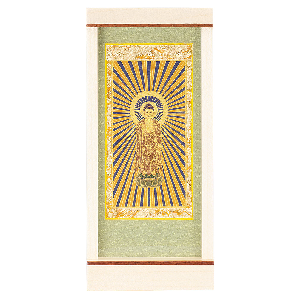 モダン掛軸 エンフレーム 西阿弥陀如来(浄土真宗本願寺派) メープル