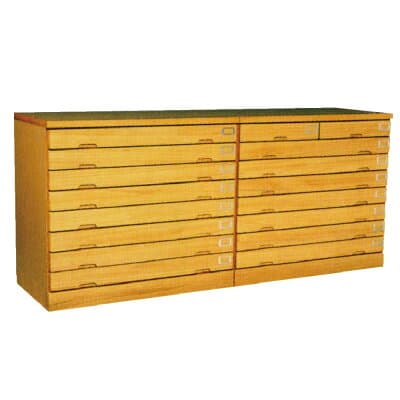 総抽斗法衣箪笥（16段並列自在型）