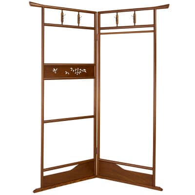 透かし入衣桁 カリン色 大