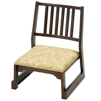 木製背付椅子 金色花柄 H260