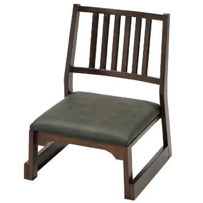 木製背付椅子 ダークグレー H260