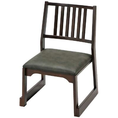 木製背付椅子 ダークグレー H360