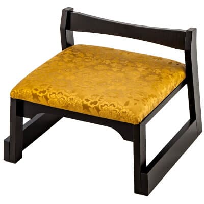 木製法要座椅子 金色花柄 H260