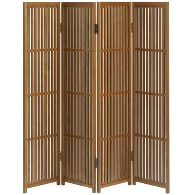 屏風 秋田杉格子スクリーン 4曲