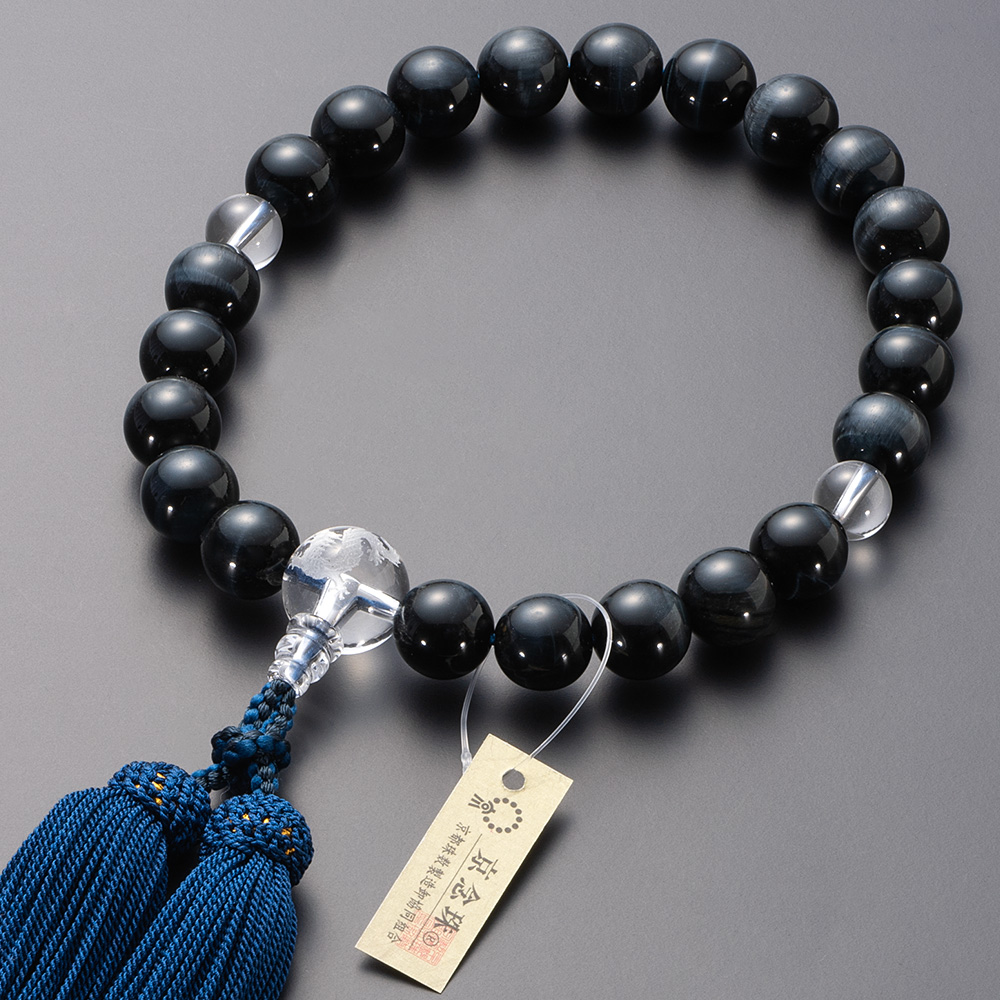 京仏壇はやし 数珠 浄土宗 紫檀 （男性用） 正式 本式 数珠袋付き SM