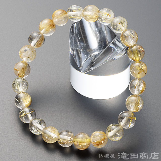 ルチルクォーツ 8ミリ玉 ストレート