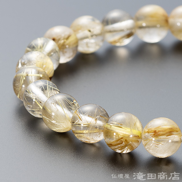 ルチルクォーツ 8ミリ玉 ストレート