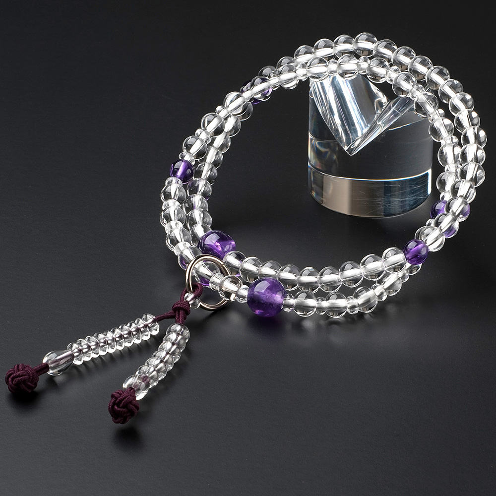 ☆国内最安値に挑戦☆ 腕輪念珠 数珠  共仕立  ブレスレット 紫水晶 7ｍｍ