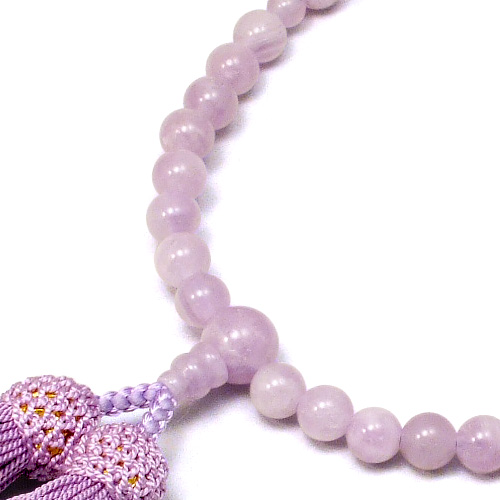 女性用数珠 紫雲石 正絹頭付房