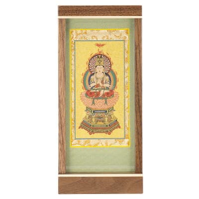 モダン掛軸 エンフレーム 大日如来（真言宗） ウォールナット