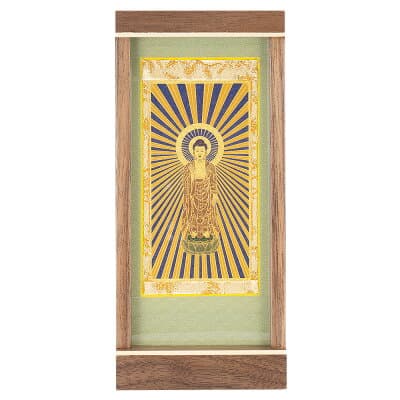 モダン掛軸 エンフレーム 東阿弥陀如来（真宗大谷派） ウォールナット