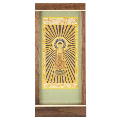 モダン掛軸 エンフレーム 西阿弥陀如来（浄土真宗本願寺派） ウォールナット