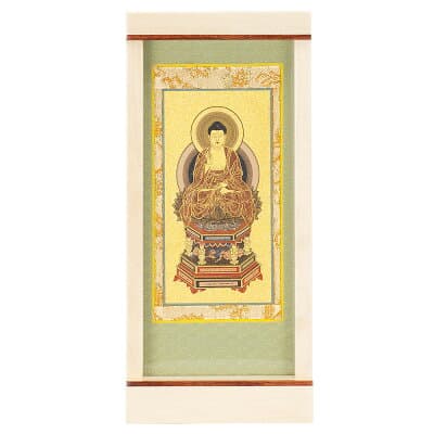 モダン掛軸 エンフレーム 座阿弥陀如来（天台宗） メープル