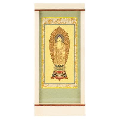 モダン掛軸 エンフレーム 舟阿弥陀如来（浄土宗） メープル