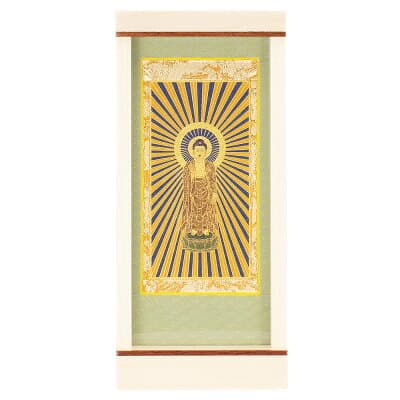 モダン掛軸 エンフレーム 西阿弥陀如来（浄土真宗本願寺派） メープル