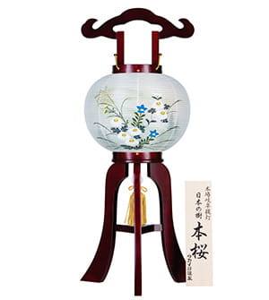 小型銘木盆提灯8号1202