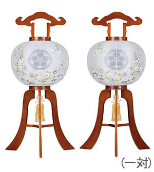 家紋入対柄盆提灯12号(一対)1266-W