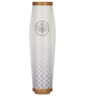 家紋入回転行灯 セレン 藍色市松3995-5