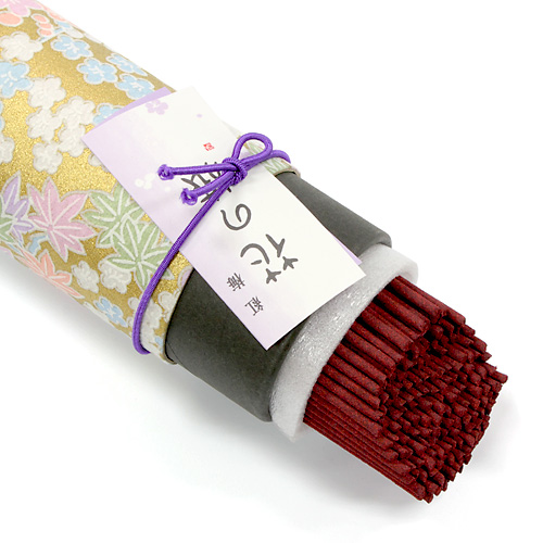 進物用線香 花くらべ２種セット「桜・紅梅」 桐箱入、短寸２筒詰